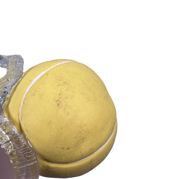 Vintage Tennis Ball Christmas Ornament 3" Resin Plastic & Glass Holiday Sports - Picture 7 of 7
